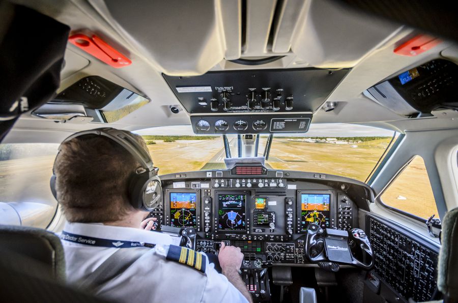 pilot in plane