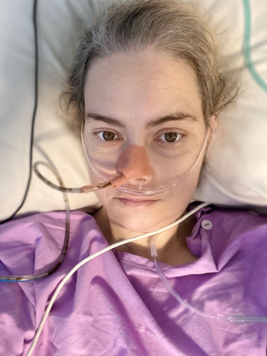 Juliet McAleer in hospital