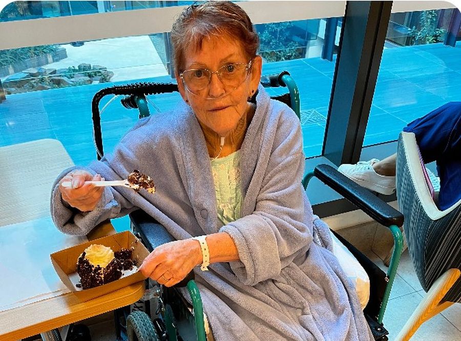 Rhonda in hospital