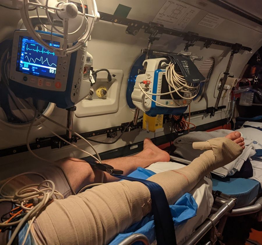 Edward was quickly assessed by a local nurses before the RFDS was called