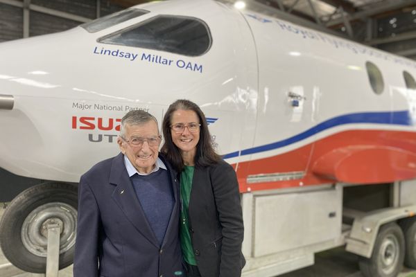 RFDS Tasmania CEO Nicole Henty with Lindsay Millar OAM