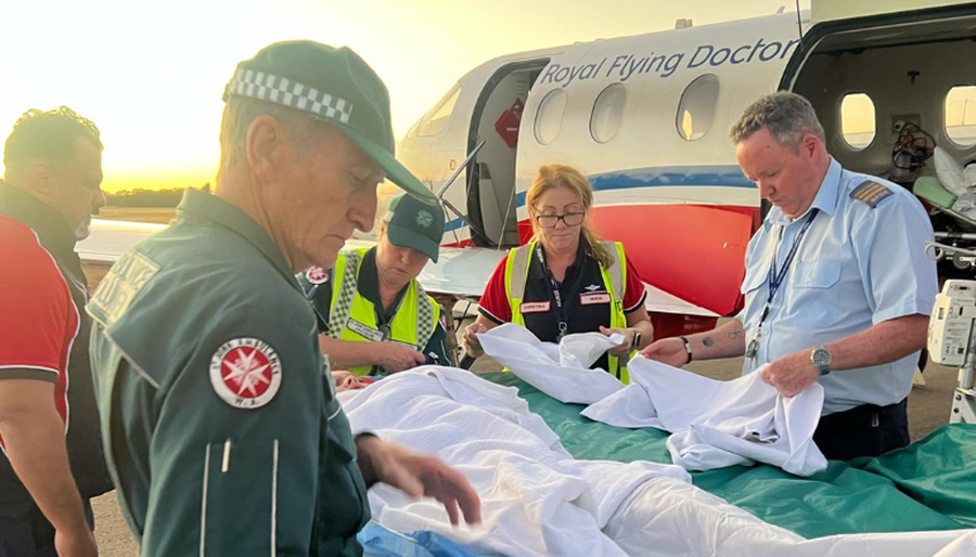 Gus flown with the RFDS WA