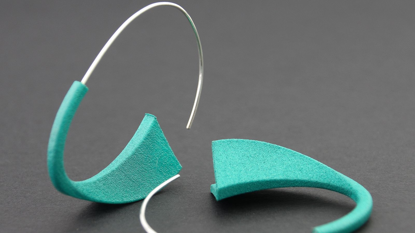 Leonie Simpson, Suki earrings, teal.