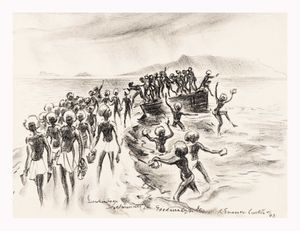 Image of Work-boys returning, Goodenough Island