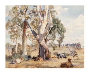Image of Landscape with cattle