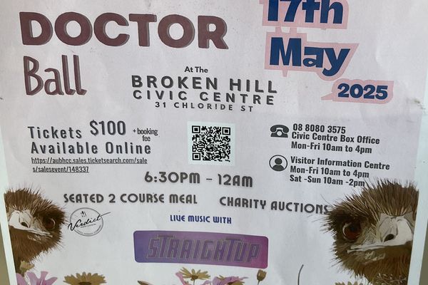 A poster from the 2025 Broken Hill Auxiliary Ball