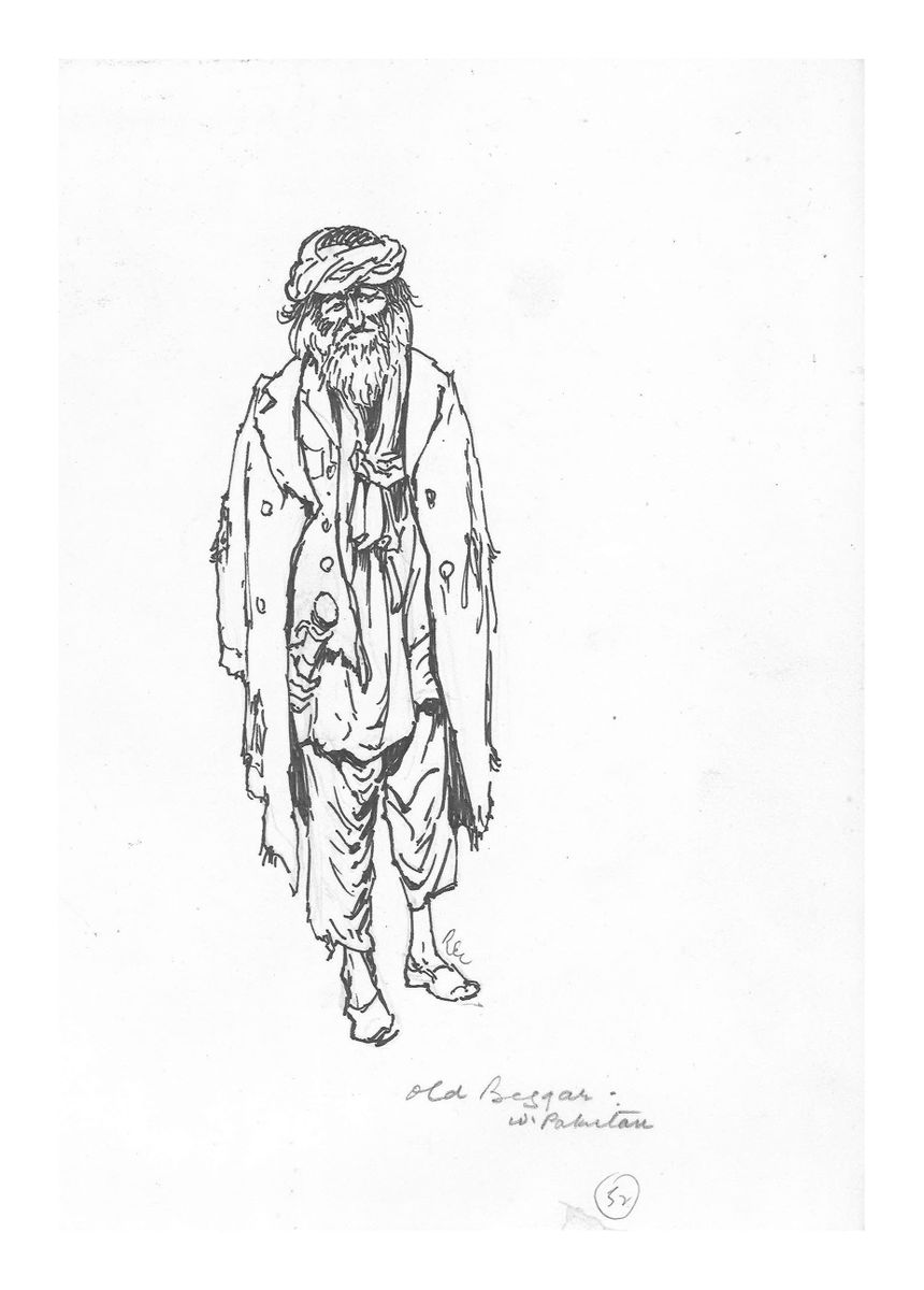 Image of Old beggar - West Pakistan