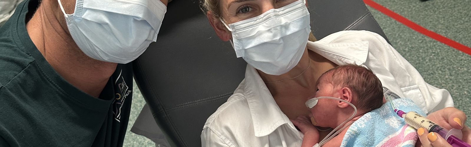 Baby Indi was born on an RFDS plane, at just 31 weeks