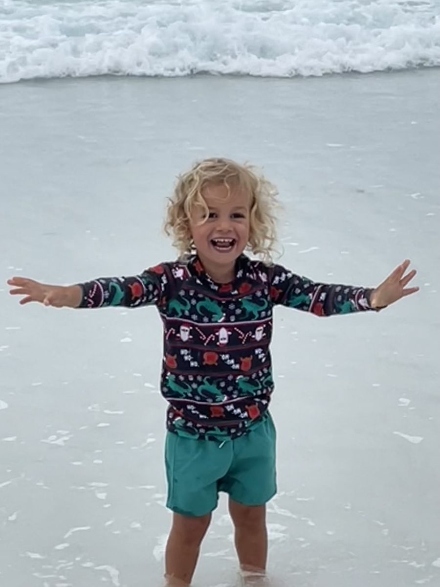 This photo of Parker at the beach was snapped just hours before his accident