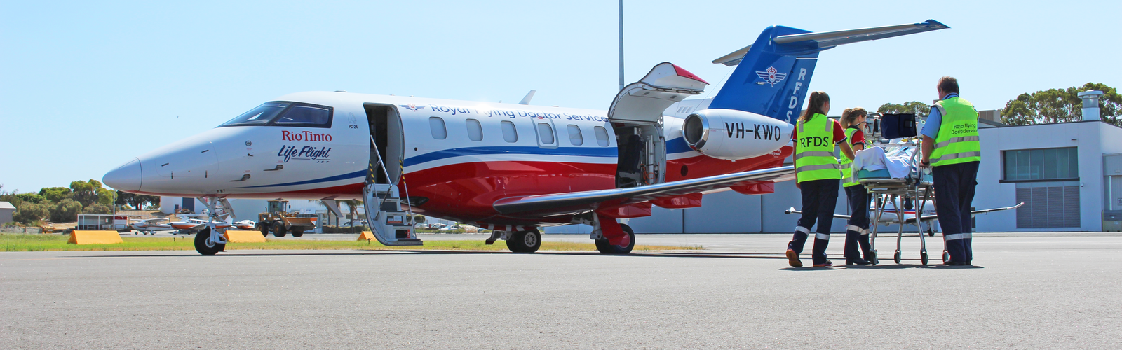 rfds flight nurse and doctor sitting in aircraft