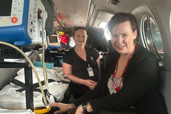 Jillian in aircraft