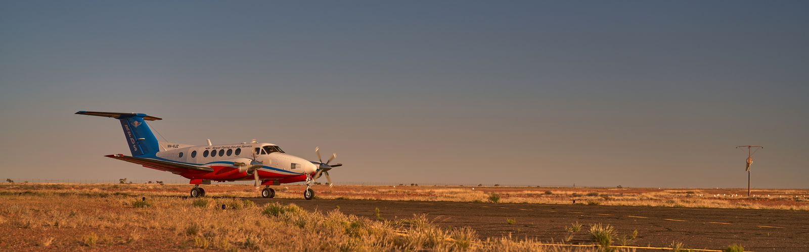 RFDS aircraft on dirt