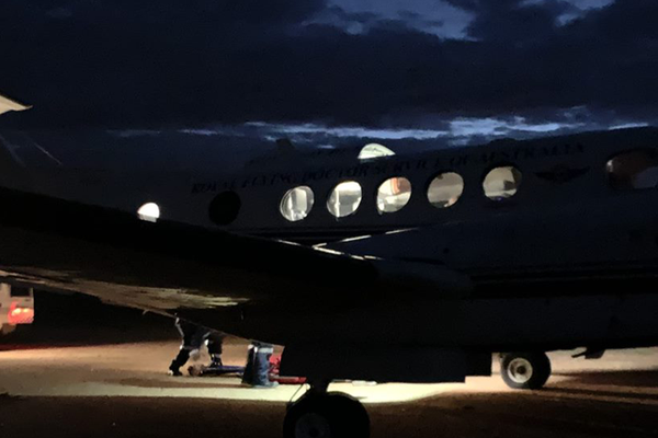 RFDS SE Plane at night