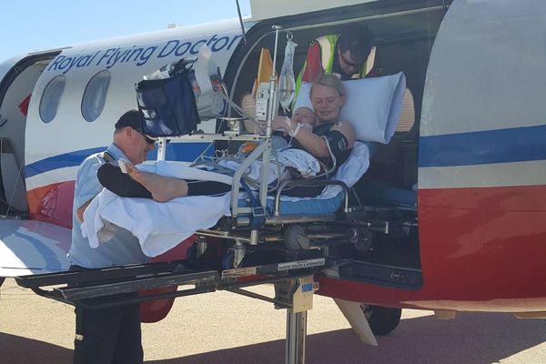 Laura and Archie with RFDS