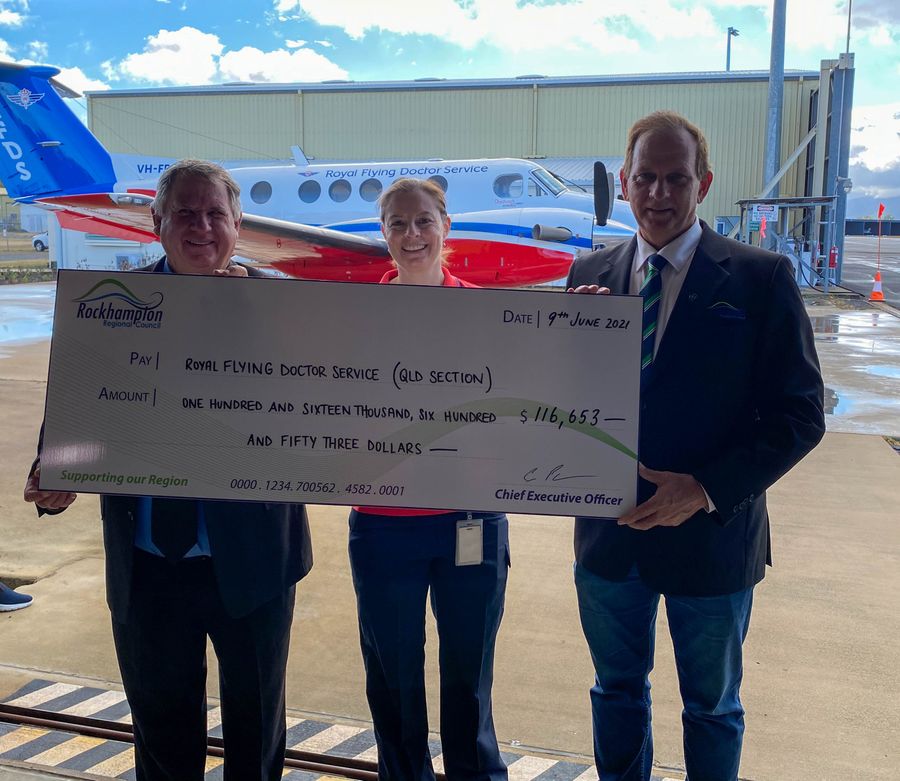 Rockhampton Airport donates to the Flying Doctor