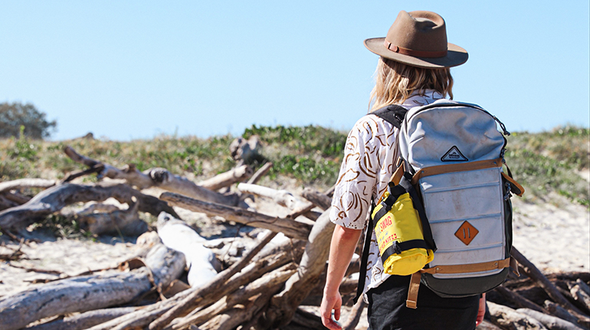 RFDS Rescue Swag attached to a backpack