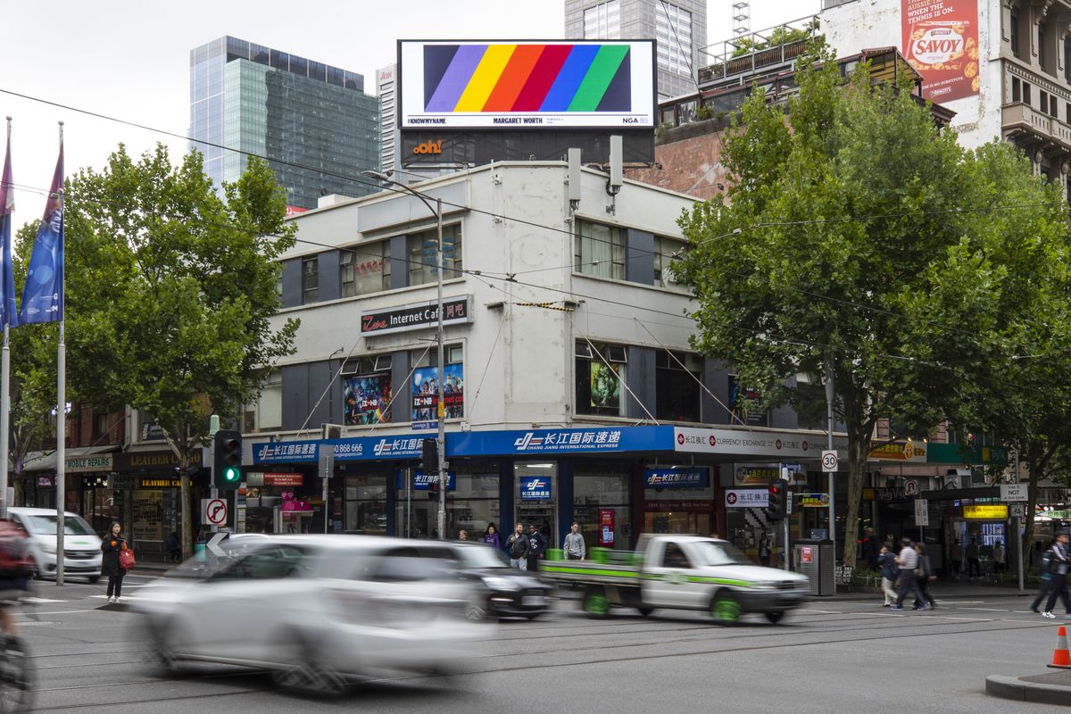 oOh!media billboard featuring Margaret Worth
