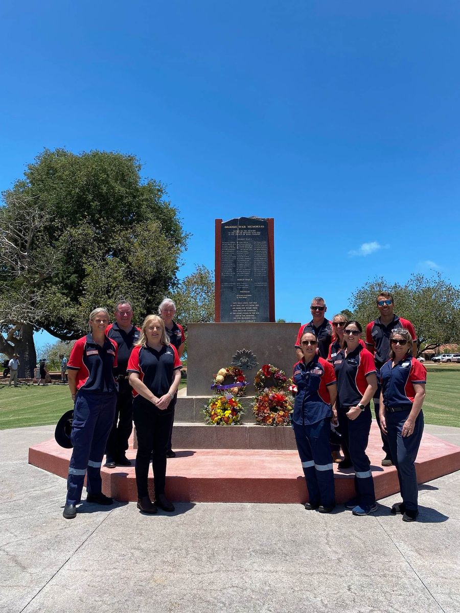 RFDS WA crews pause for Remembrance Day