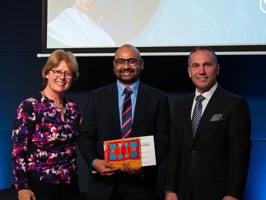 Dr Vai is pictured receiving his 2024 rural and remote health professional of the year award