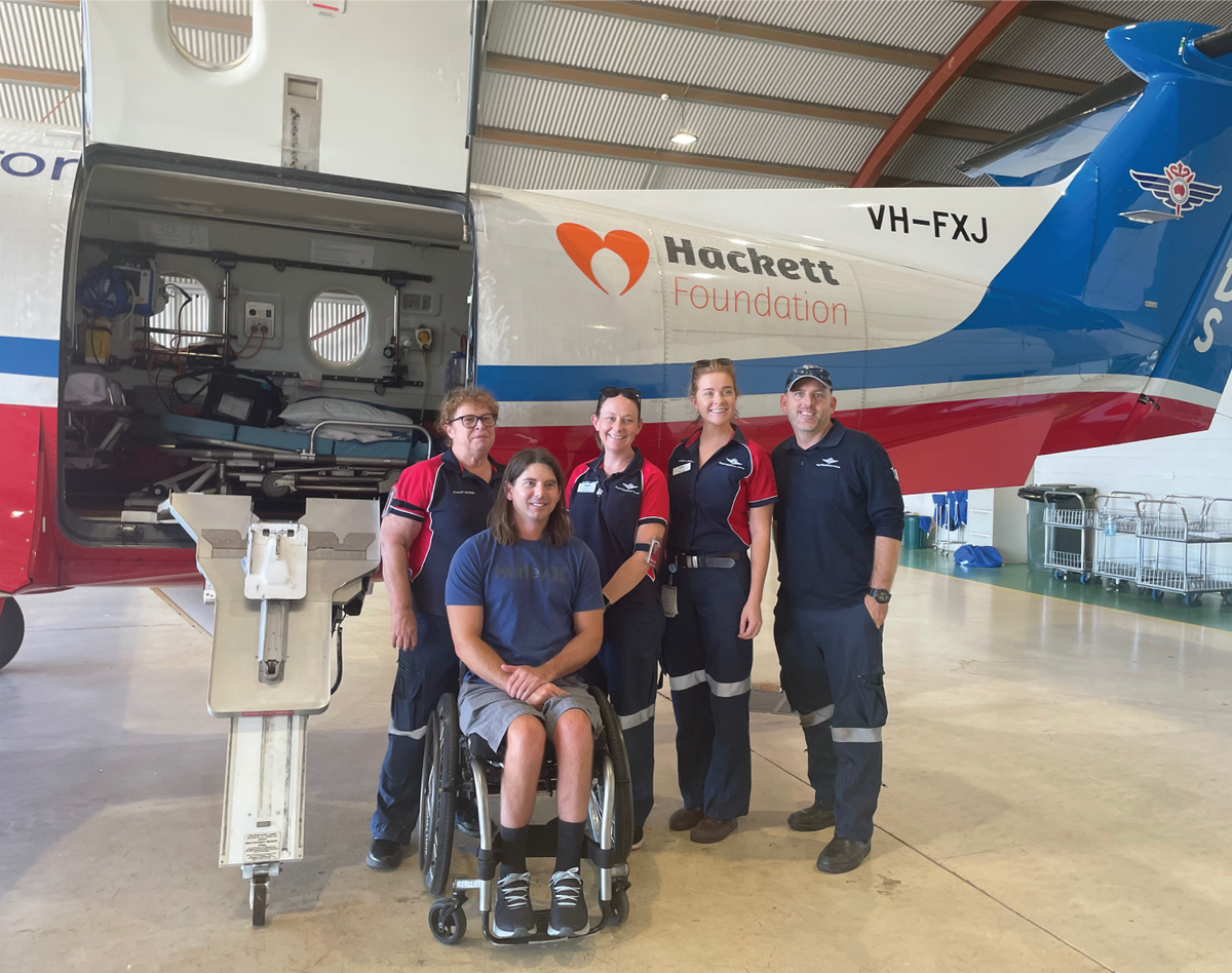 Chopper crash comeback RFDS