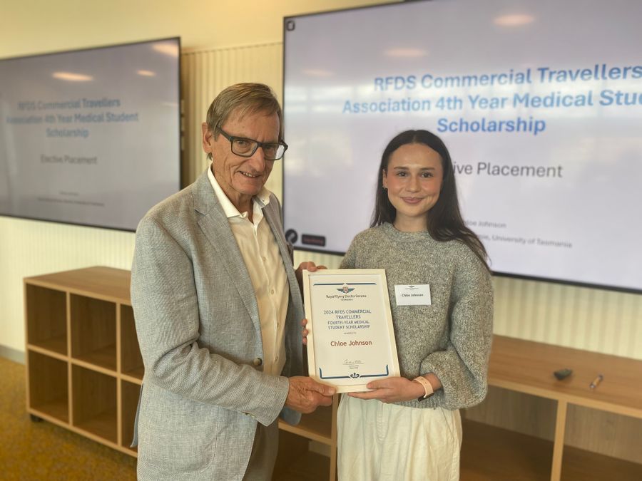 Scholarship recipient Chloe with CTA representative