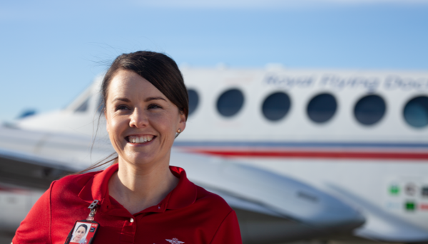 Haidee in front of aircraft