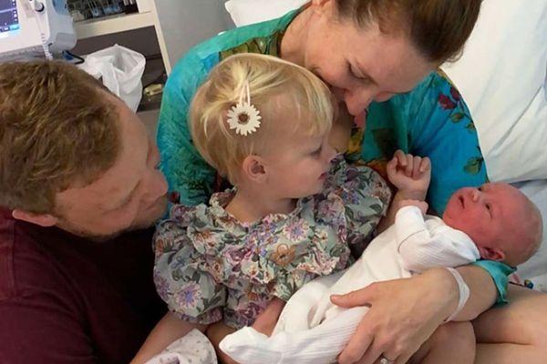 RFDS Flight Nurse delivers his own baby, Maggie.