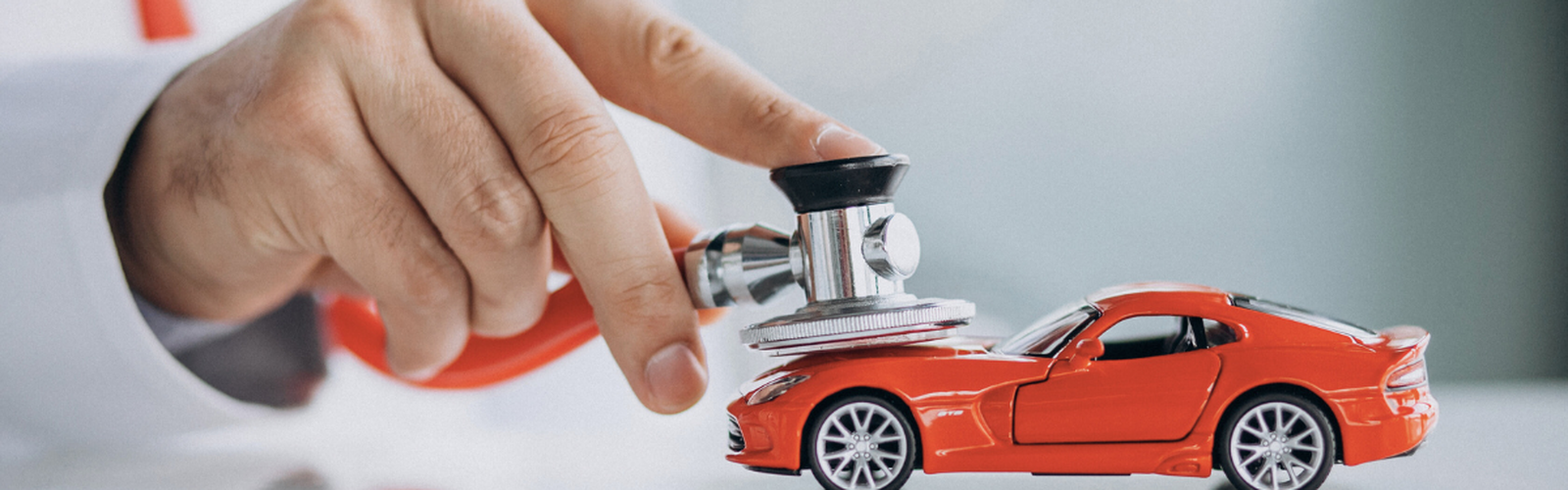 Car getting check up 