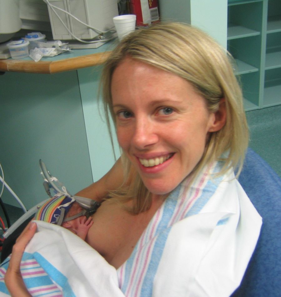 Sophie pictured while pregnant with her triplets