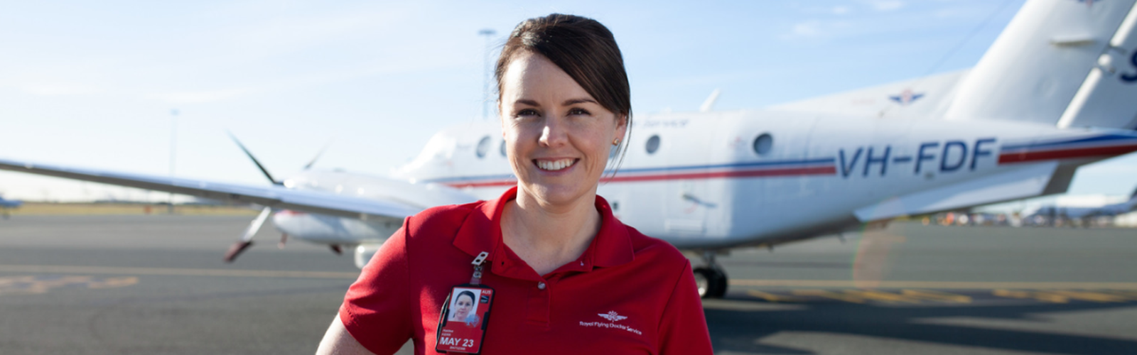 Haidee in front of aircraft