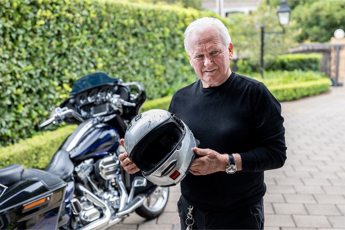 Phil Eley with helmet