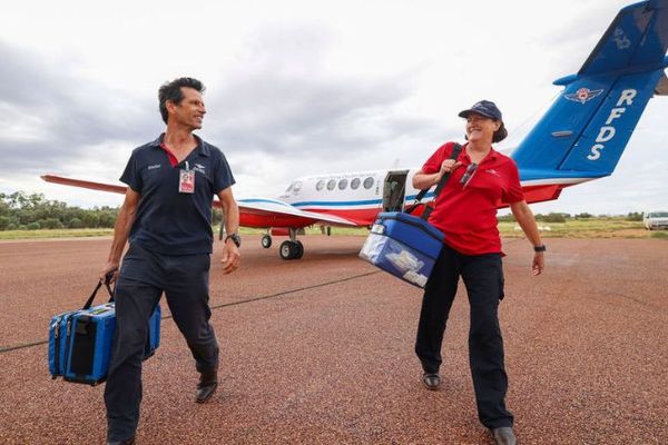 Dr Charles with aircraft