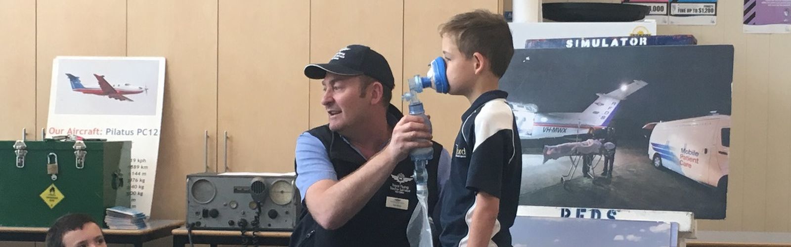 Flying Doctor aeromedical simulator school tour