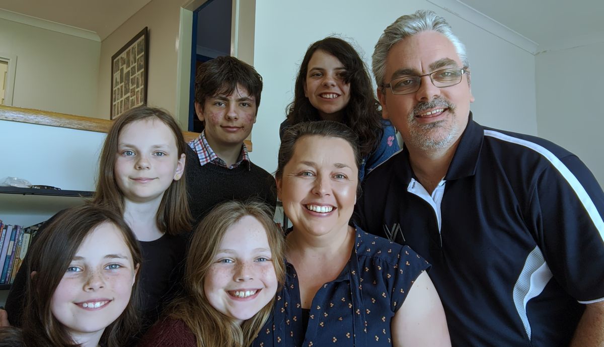 Taya, Andrew and their five children