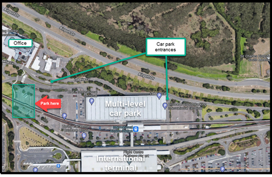 Entering the car park