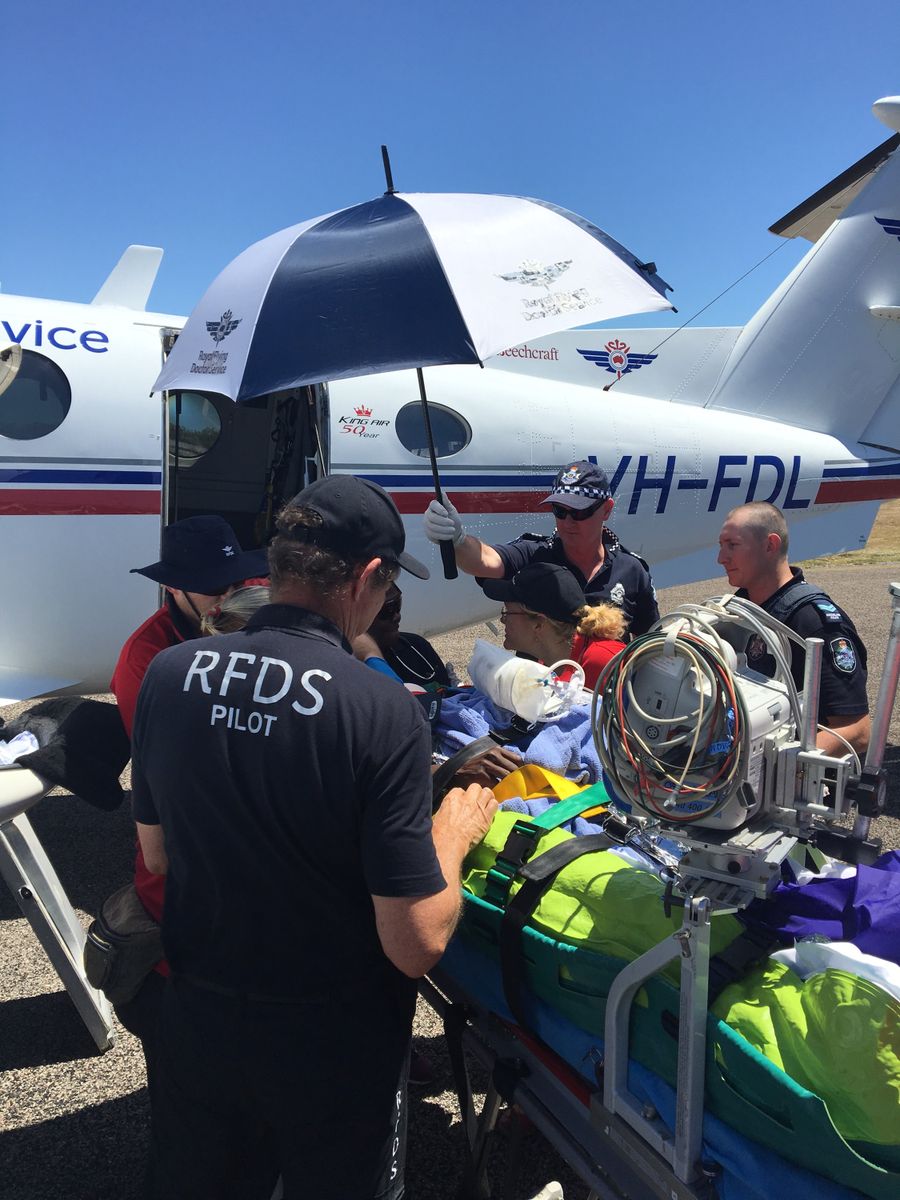 Patient being airlifted form Kowanyama