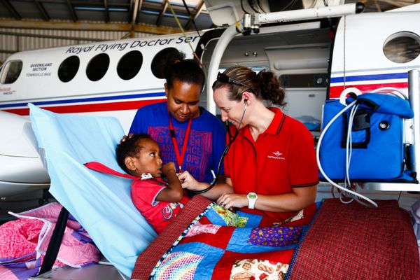 Loading a patient aeromedical transfer