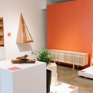 Furniture on display in The Art of Making installation at ADC