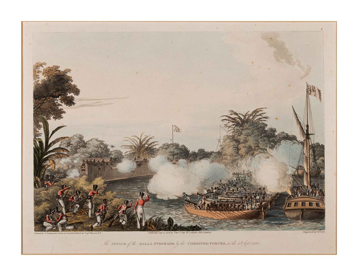 Image of The attack of the Dalla Stockade by the Combined Forces