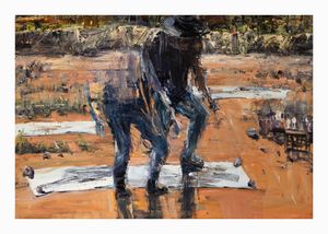 Image of Sophie painting, Broken Hill