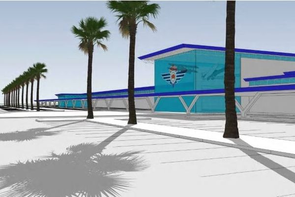 Artist impressions of the planned expansion of the Royal Flying Doctor Service's base in Townsville.