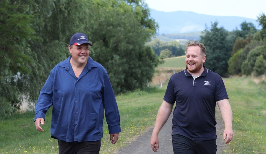 Bobby's and RFDS Tasmsania physical health worker, Scott