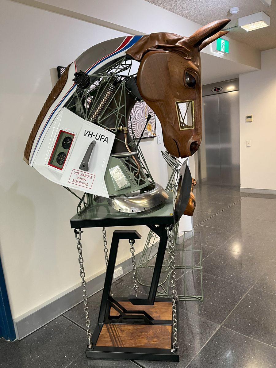 Today, a sculpture by West Australian artist Troy Morrison, called Jimmy Darcy’s Horse, takes pride of place at Perth’s RFDS base at Jandakot. 