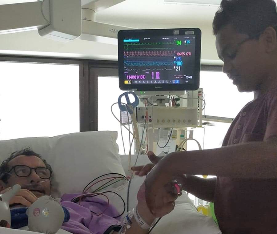 Graham with his step son