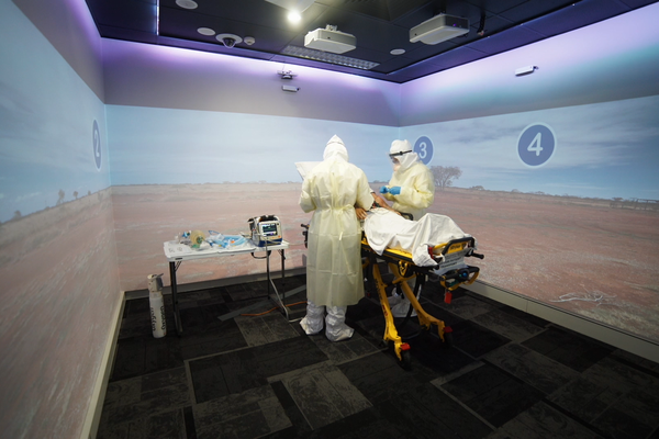 Inside one of RFDS (Queensland Section) Simulation Training Rooms