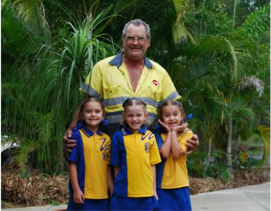 Jade-Elle, her sisters and their granddad