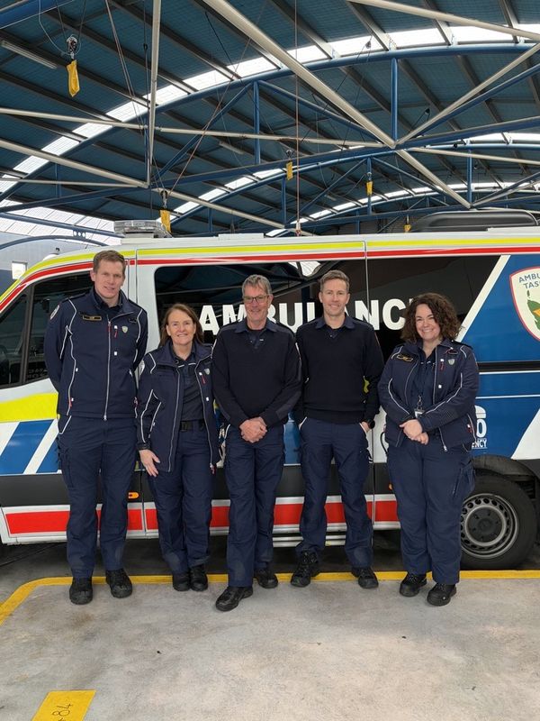 Daryl Pendrey and son Brent Pendrey - photo credit Ambulance Tasmania