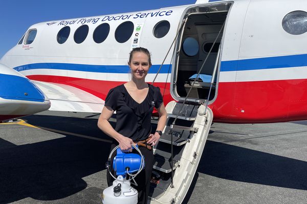 disinfecting medical aircraft