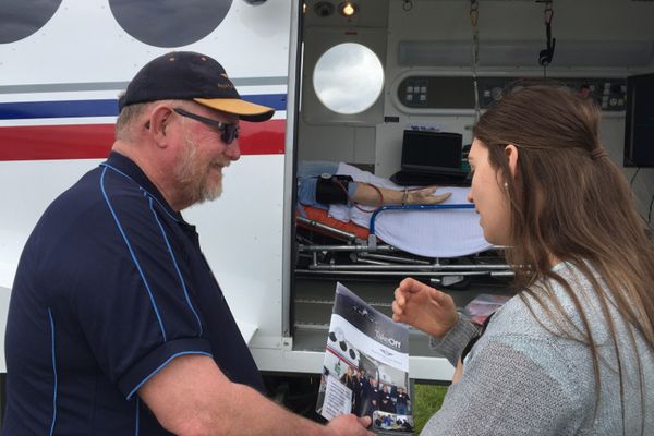 RFDS flies in vaccination specialist to the Huon Show 