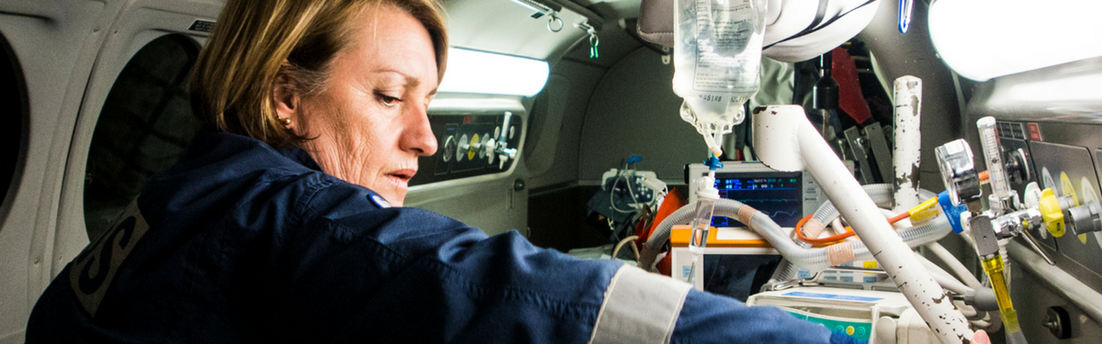 Flight Nurse and qualified midwife Karen Barlow